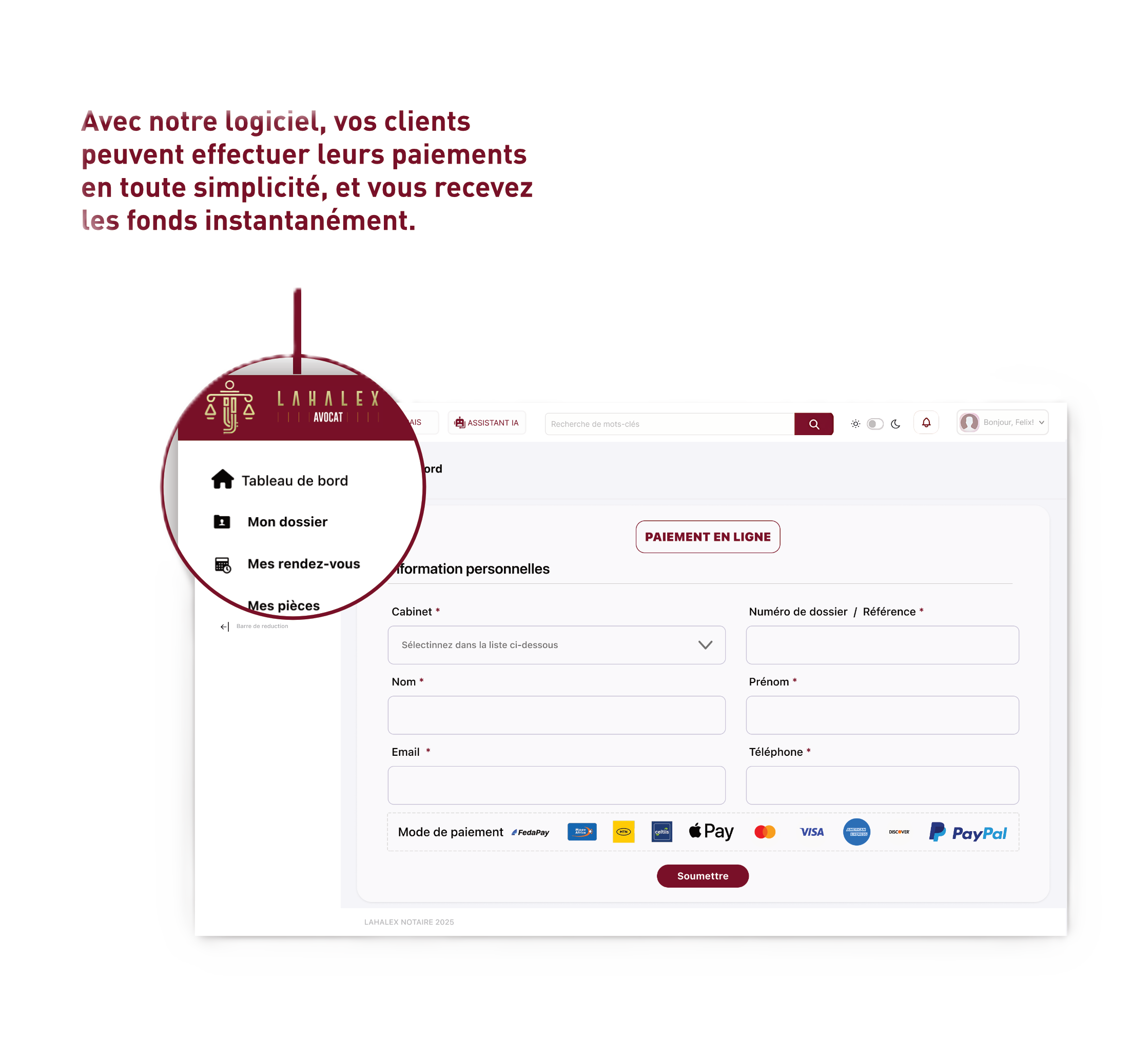 Interface gestion cabinet