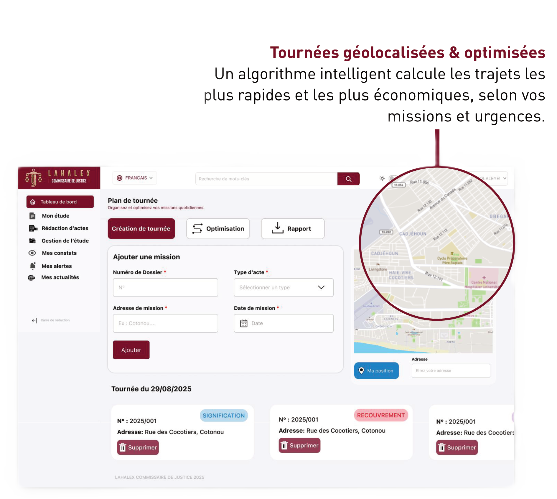 Gestion étude commissaire