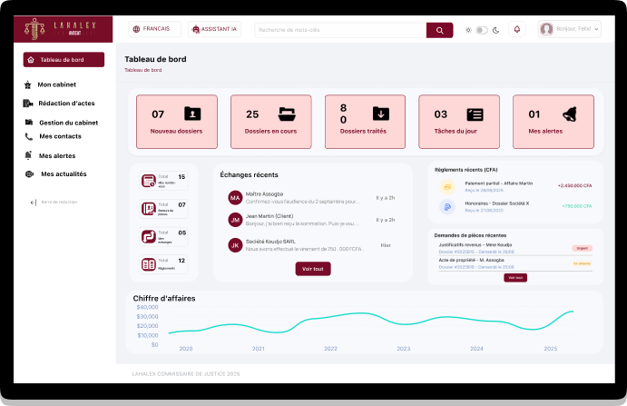 Lahalex Avocat Interface