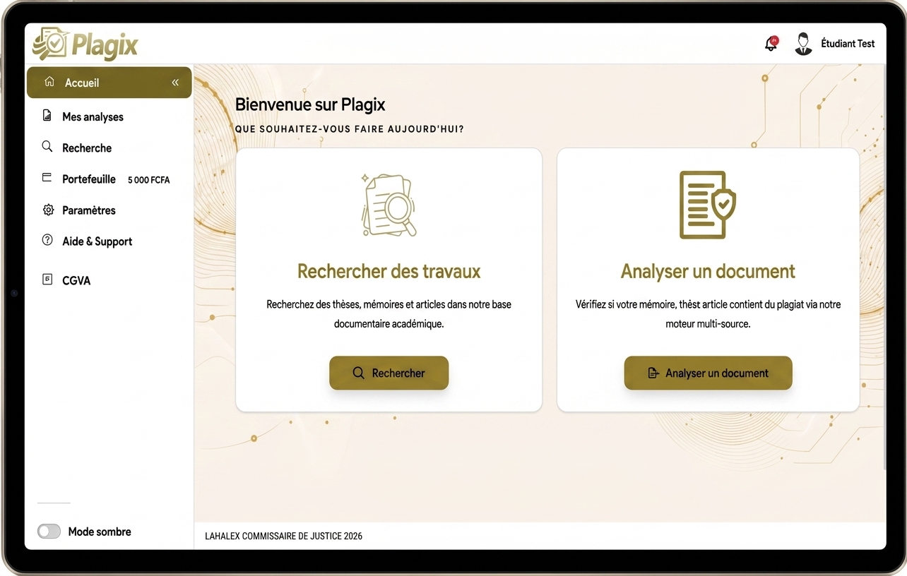 Interface Plagix
